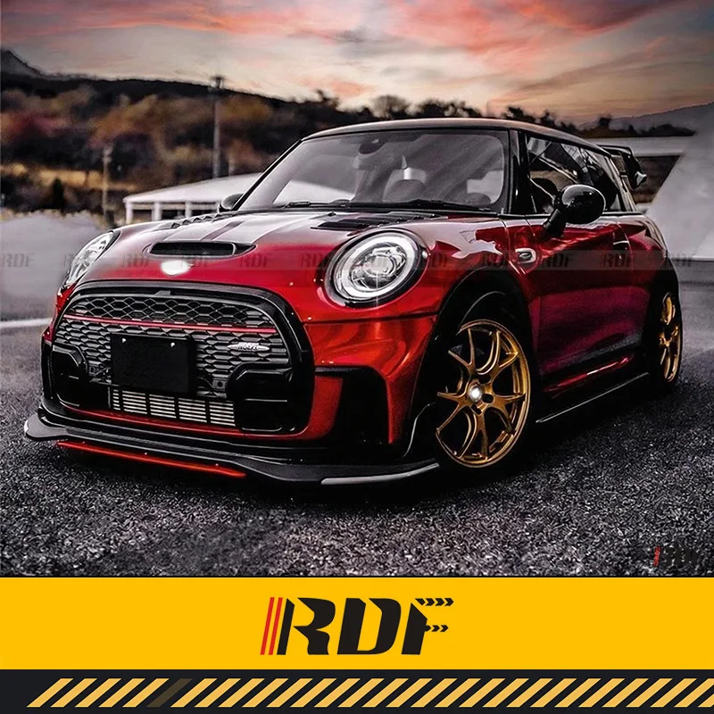 Suitable for MINI F56 F56 JCW GIOMIC Carbon fiber Front Lip Aerodynamic kit Modified Forged Carbon Front Diffuser Lip Body kit