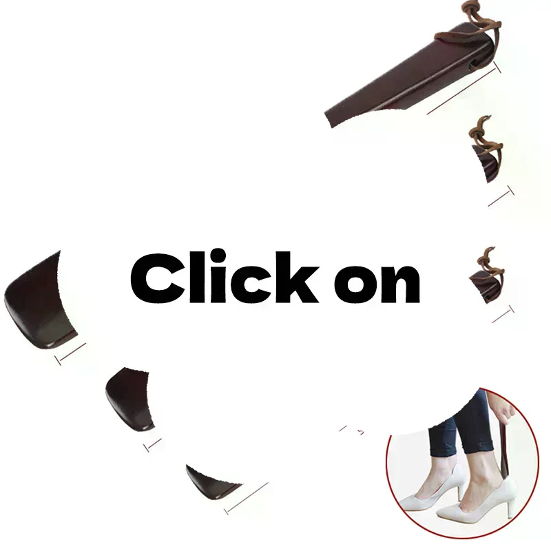 Professional Wooden Shoe Horn Flexible Long Handle Shoehorn Useful Shoe Lifter