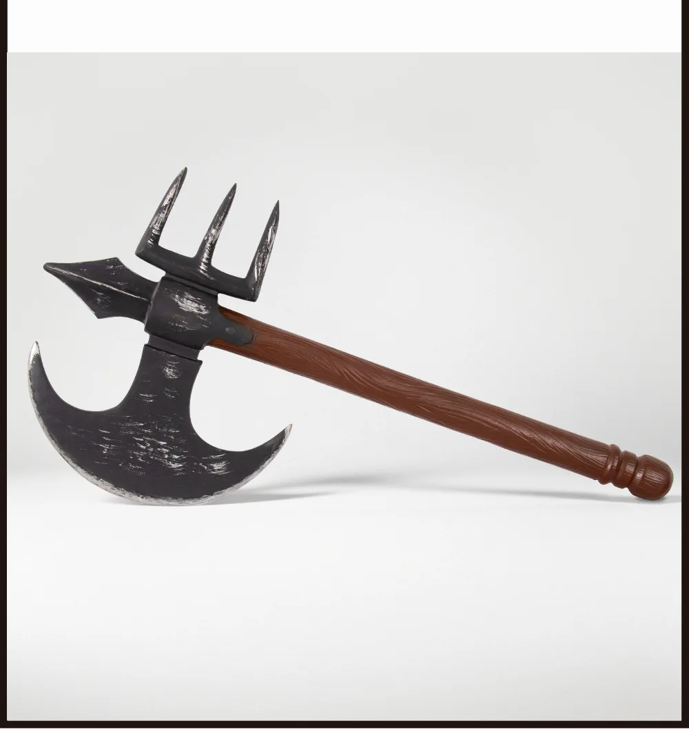 70x35cm New Arrival PU Foam Realistic Viking Axe Cosplay Party Prop