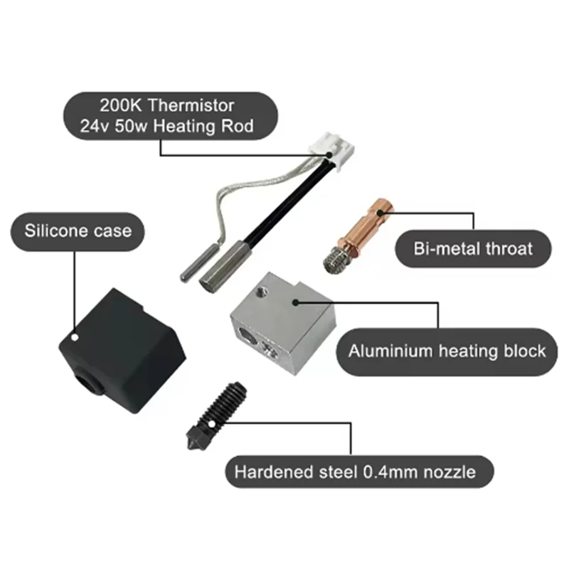 

Well Made-Upgrade Kobra S1 Combo Hot End Kit For Anycubic Kobra S1 Hotend 3D Print Accessories