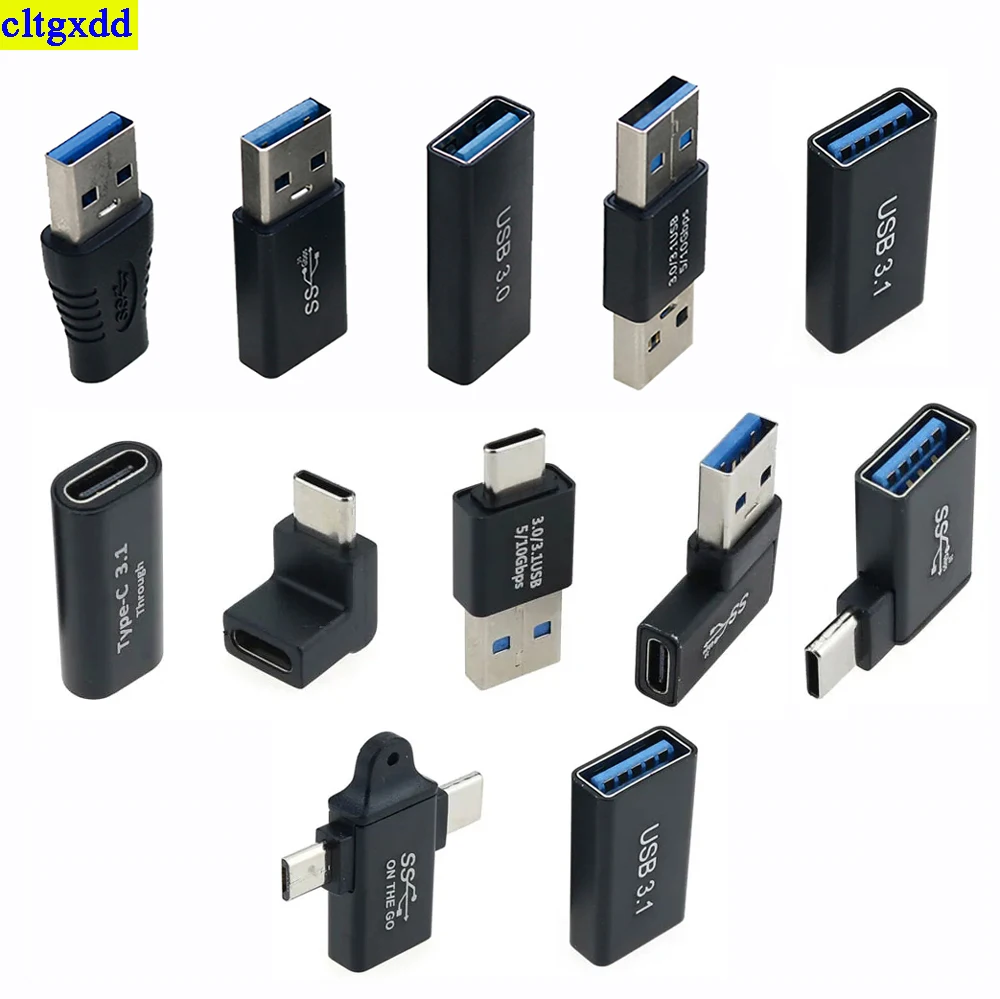 

cltgxdd 1piece USB C-type male to USB 3.0 female mini OTG connector USB 3.0 to USB C cable mini adapter plug