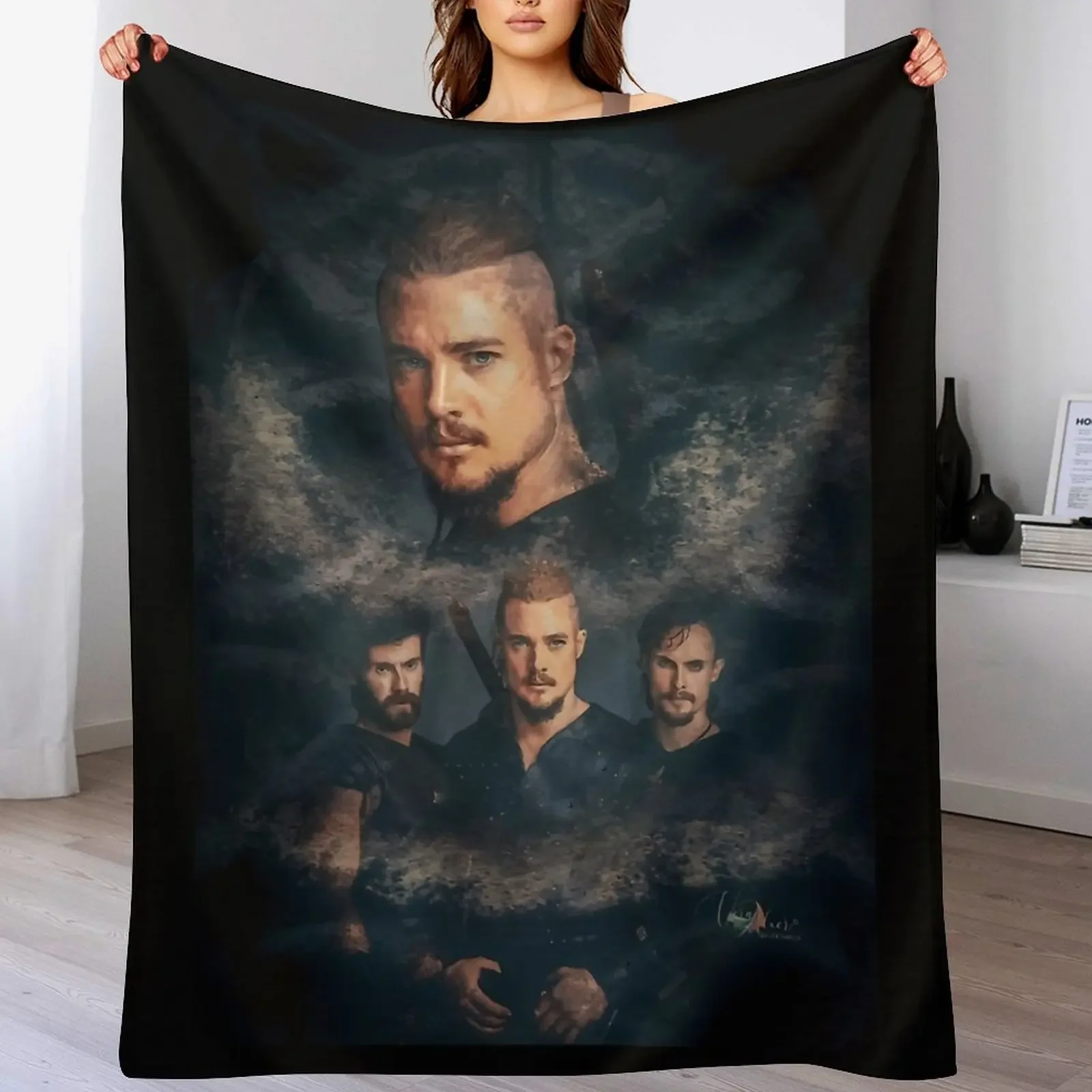 

Secret Uhtred Of Bebbanburg Retro Vintage Throw Blanket wednesday Plaid on the sofa Hair Blankets For Bed Blankets