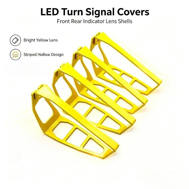 LED Front & Rear Turn Signal Light Cover, Replacement Lamp Housing Shell for Motorcycle Indicator Light Protection