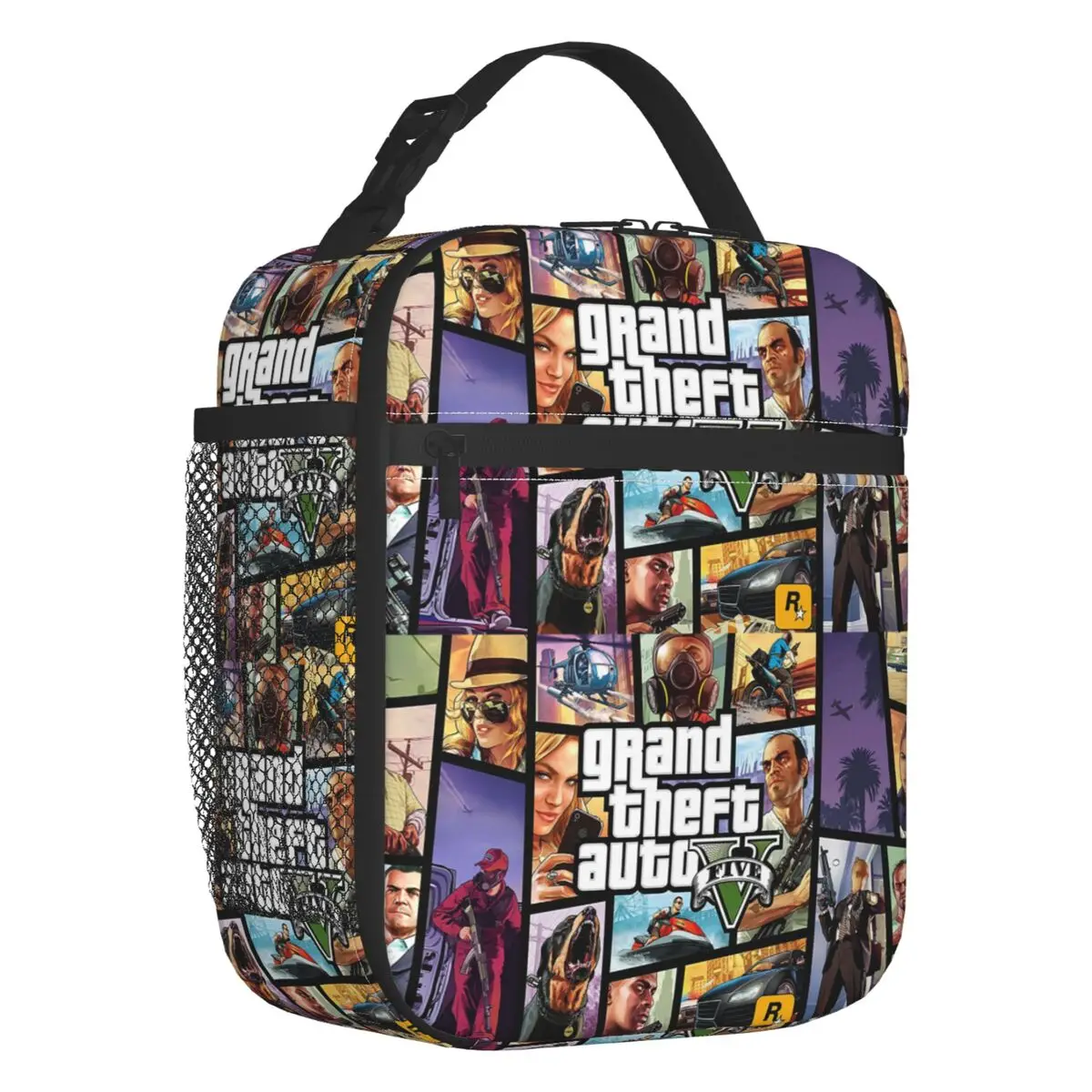 

Custom GTA Insulated Lunch Bag for Outdoor Picnic Video Game Resuable Thermal Cooler Bento Box Women Kids