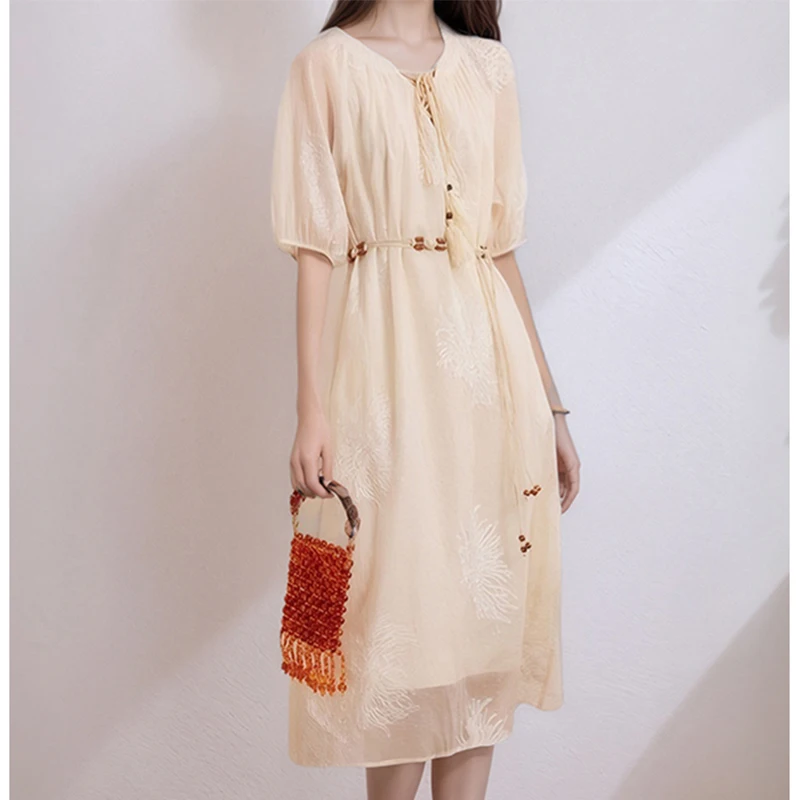 HELIAR 女性タッセル包帯甘いホリデードレスエレガントな V ネックボヘミアンミディドレス韓国ファッションボディコンウエディングドレス