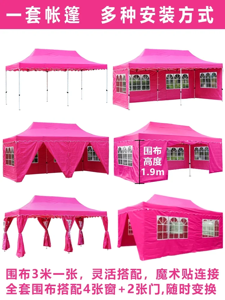 3x6 Automatic Outdoor Advertising Tent Folding Awning Sunshade Awning Stall