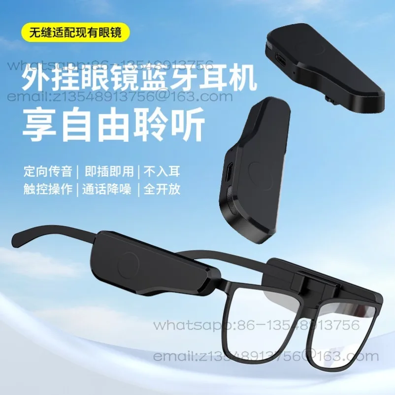 External Smart Glasses 5.3 Bluetooth Headset Wireless Bluetooth Bone Conduction Headset Glasses Bluetooth Fitter Headset