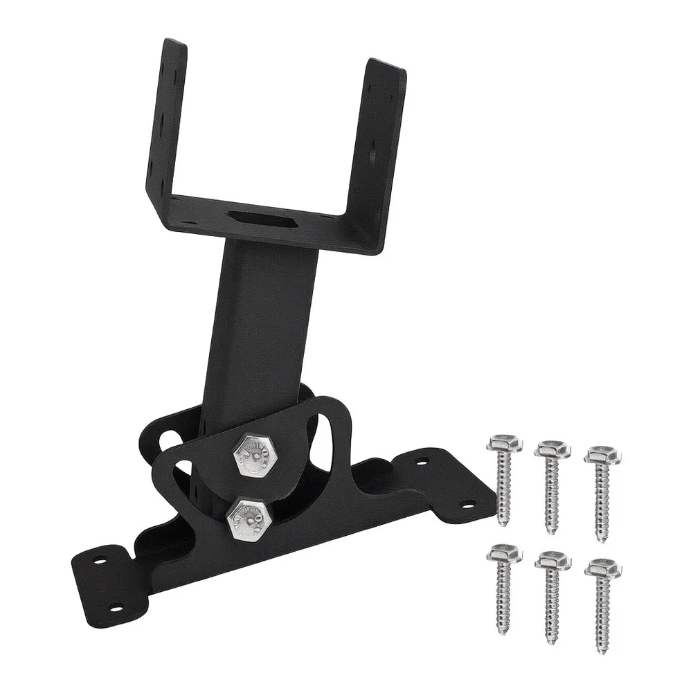 Black Powder Coated Roof Saddle Bracket for Pergola Installation on For Terraces and Patios with Slope Flexibility