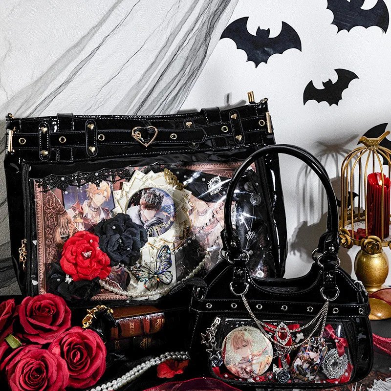 

Goods Secondary Dark Wind Itabag Material Bag Tie Bag Material Package Comic Exhibition Accessories DIY Decorations Background