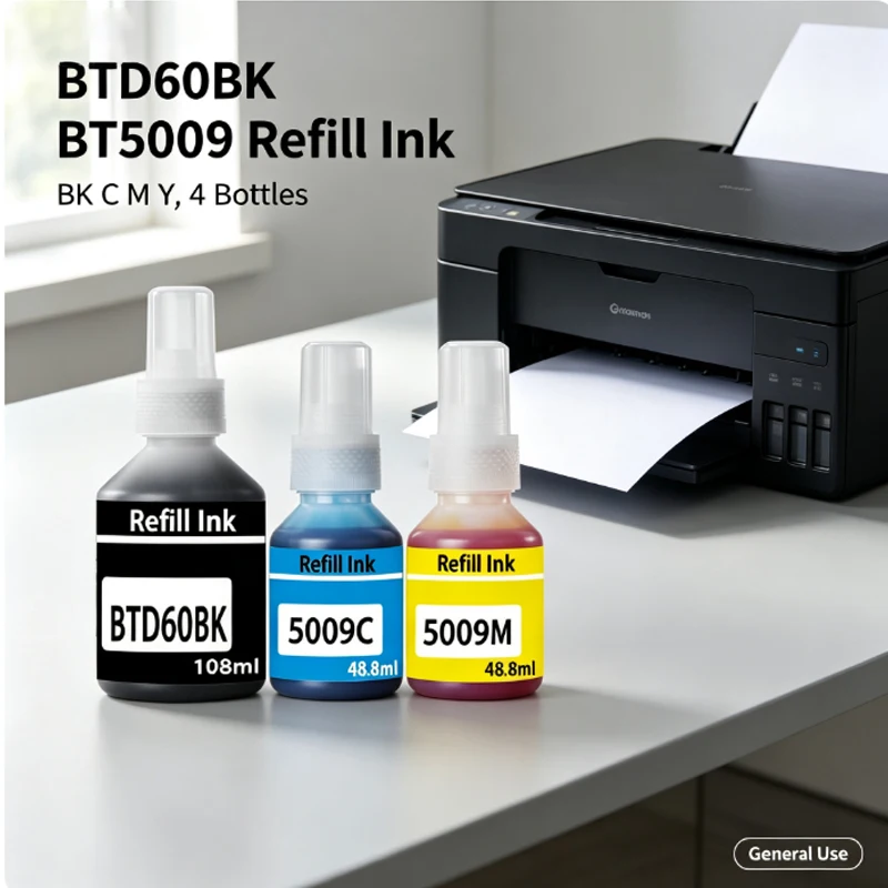 Refill Ink Kit for Brother BTD60BK BTD60 BT5009 Compatible with T220/T226/T300/T310/T420W/T425W/T426W/T428W/T500W/T510W/T520W