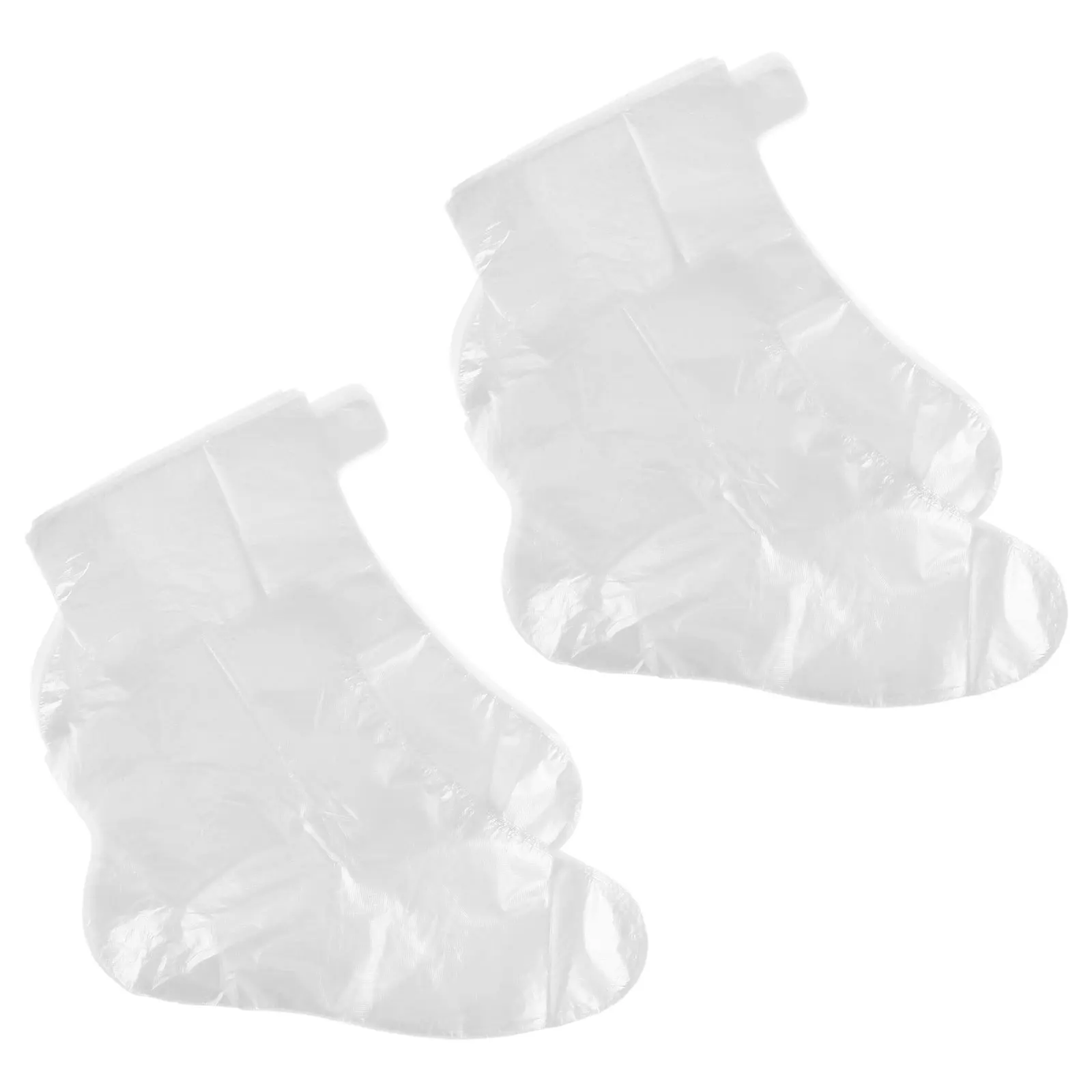 

100pcs Disposable Foot Mask Fixing Buckles Moisturizing Plastic Socks Waterproof Transparent Covers Foot Care