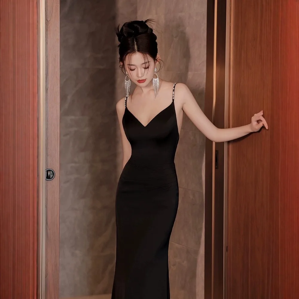 Seksowne Sukienki Wieczorowe na Bal z Odkrytymi Ramionami dla Kobiet 2025 Długa Sukienka Syrenka na Imprezę, Wąska, Elegancka Sukienka Ślubna do Sesji Zewnętrznego