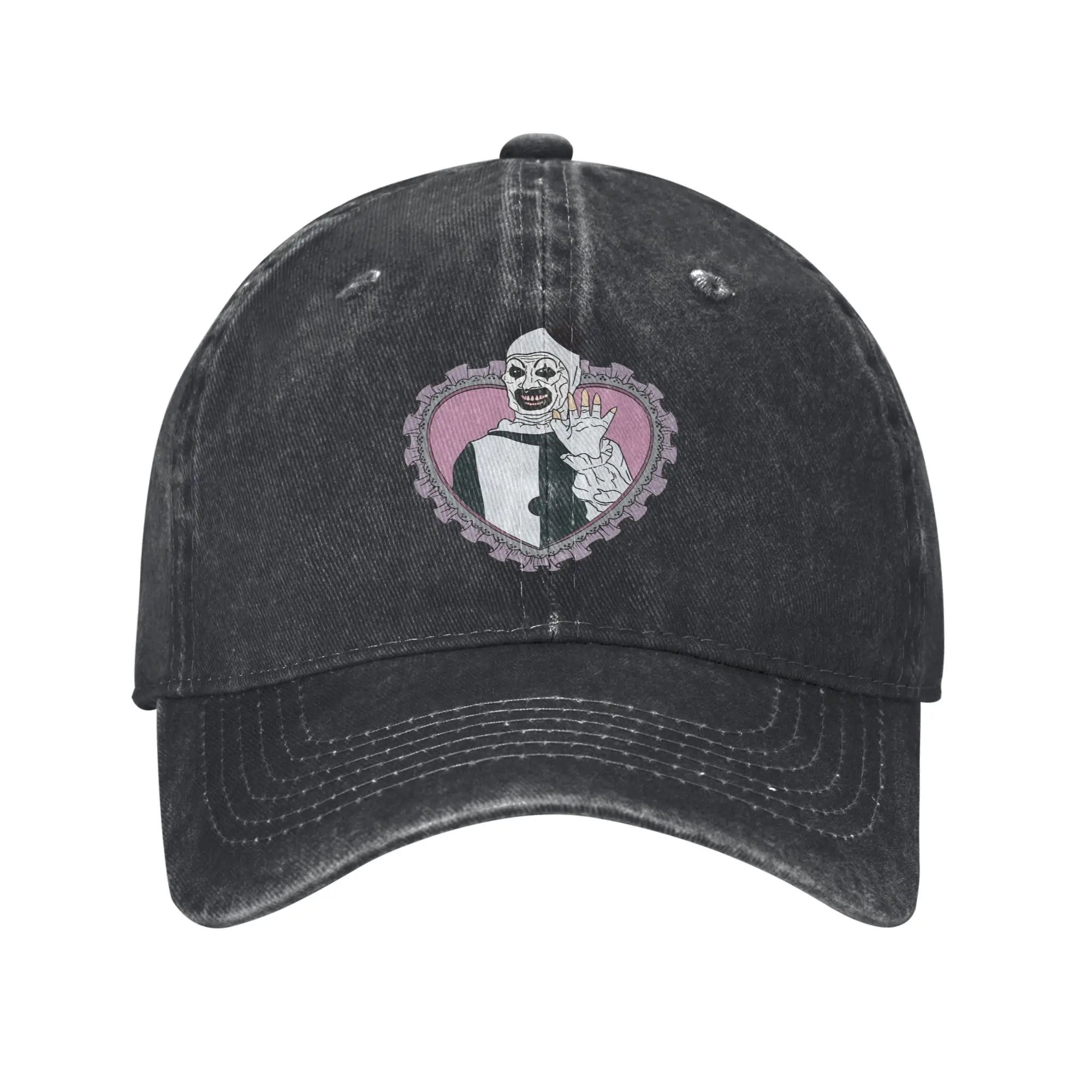 Vintage Cute Terrifier Love Horror Baseball Caps Men Women Distressed Denim Washed Snapback Cap  Outdoor Workouts Fit Caps Hat