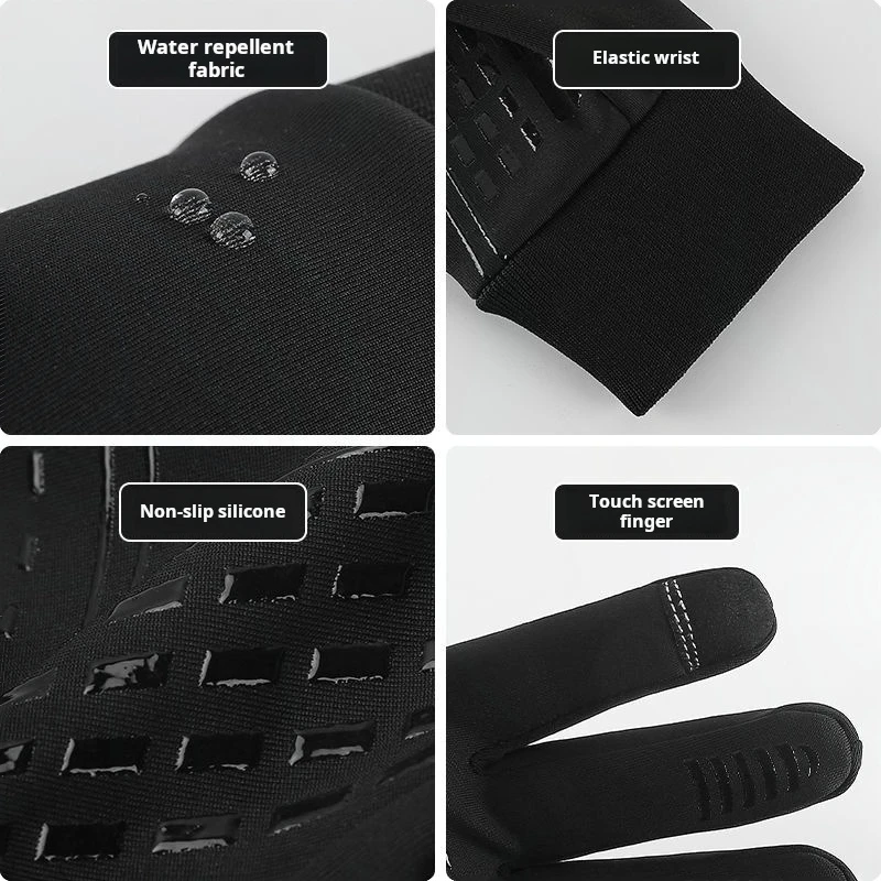 Gants d'automne et d'hiver pour hommes et femmes, imperméables, coupe-vent, pour écran tactile, Sports de plein air, polaire thermique chaude, pour course à pied, Ski