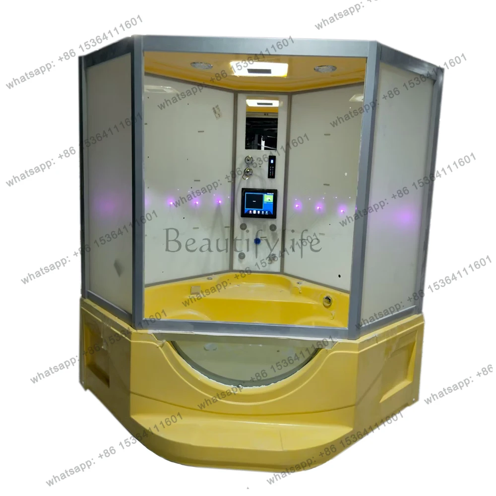 1650X1650X2150mm Luxury Steam Shower Cabin Wi-Fi Starlink Connection Wet Sauna Room with TV Bathroom Shower Enclosure A-088