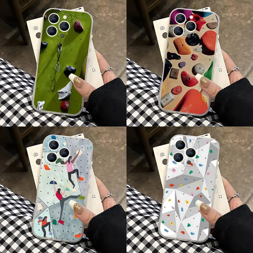 

Sport Rock Climbing Wall Frosted Clear Magnetic Case for iPhone 17,16,15,14,13,12,11 Pro,Max,Plus,Mini,Air,E
