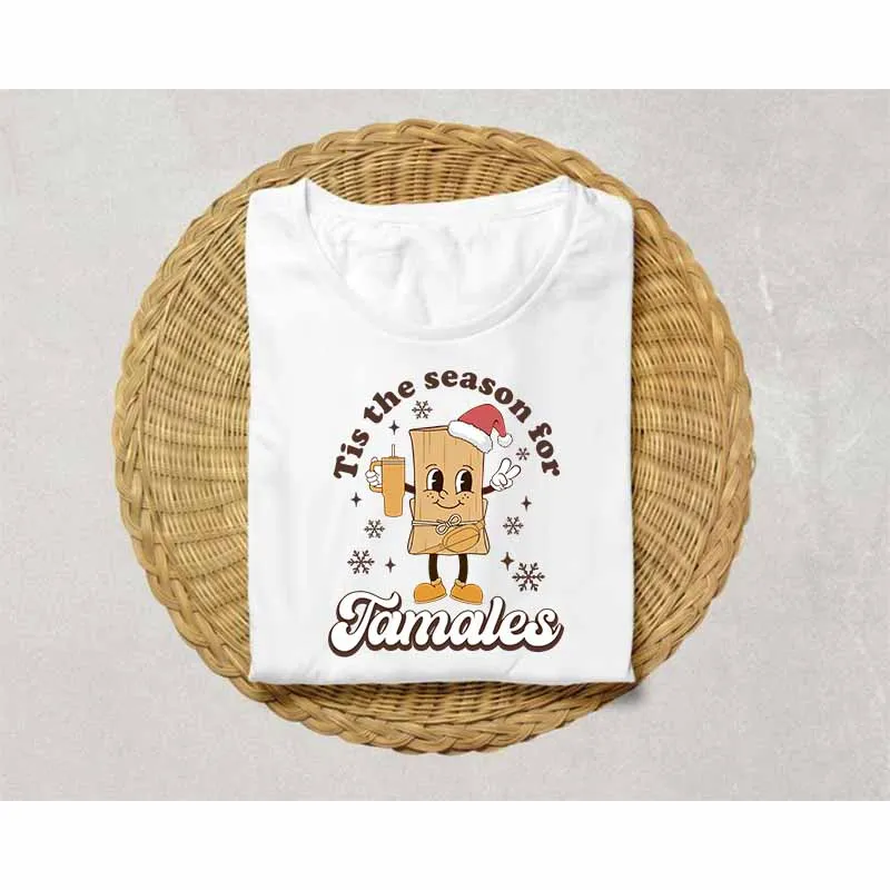 Christmas Season Calories Heat DTF Transfer Stikcer T Shirts Snacks Iron On Print Patch Clothing DIY Appliqued