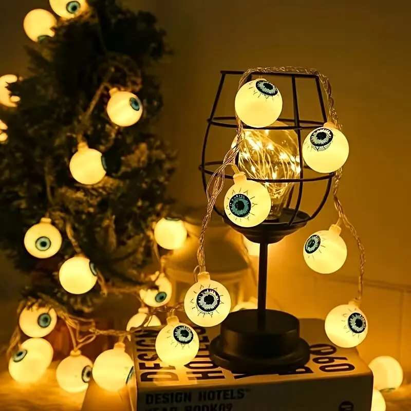 Halloween Decorations Eyeball String Lights LED Fairy Lights Spooky Horror Party Decor Battery Operated