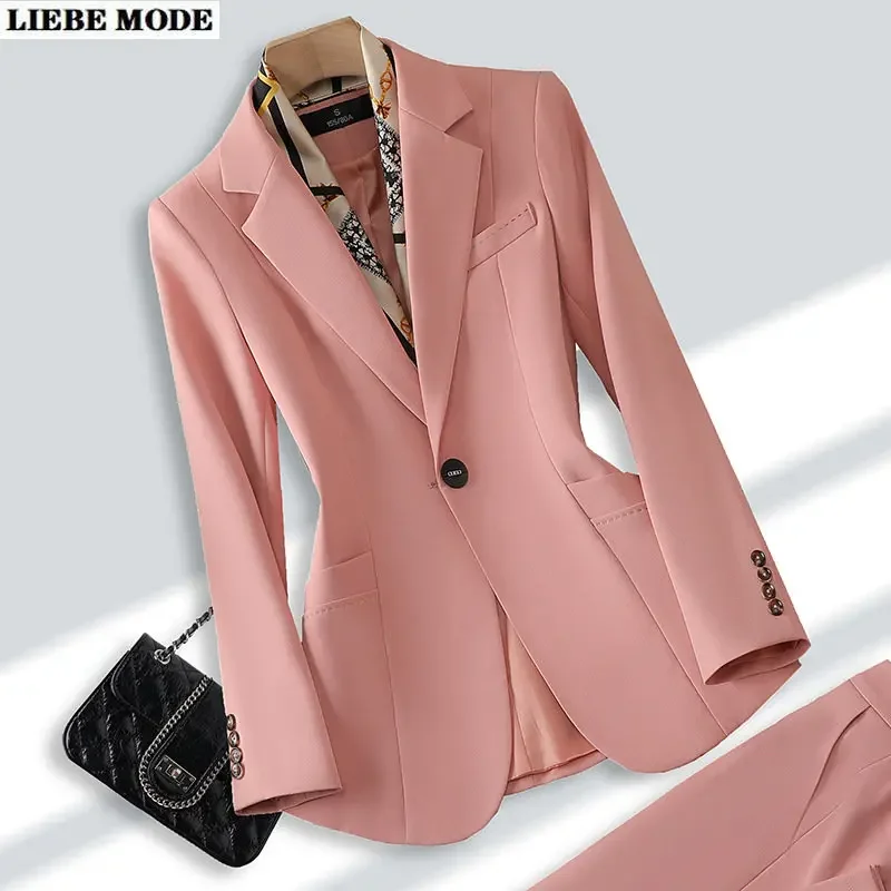 

Business Suit Jacket Women Work Office Ladies Long Sleeve Spring Casual Blazer for Women Apricot Pink Khaki Black Blaser Femme