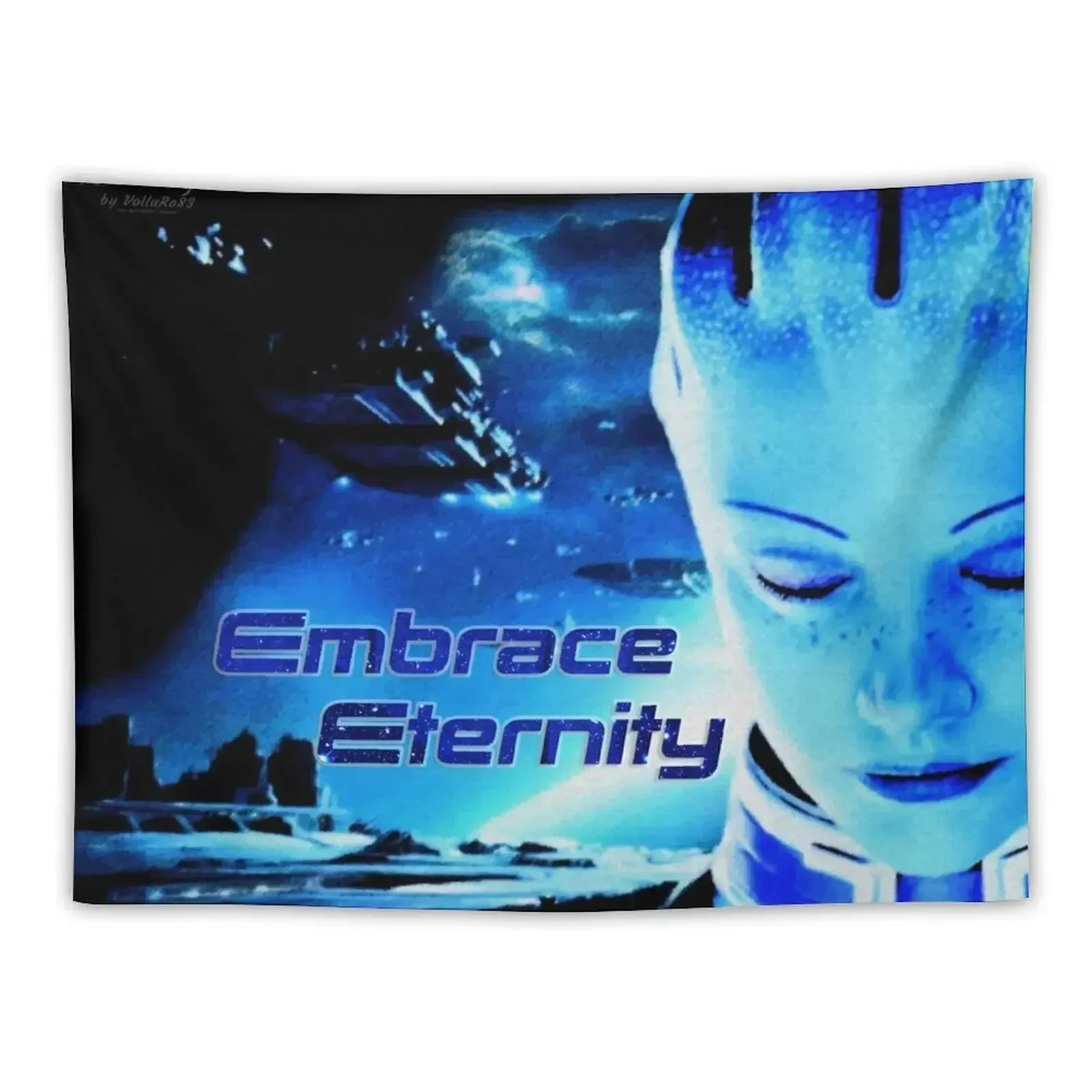 

Liara T'Soni Embrace Eternity Digital Painting Tapestry Outdoor Decoration Wall Hangings Decoration Things To The Room Tapestry