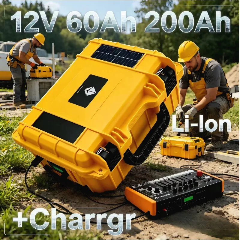 

12V 60Ah-200Ah Li-ion Battery，Perfect direct replacement for traditional lead-acid batteries. IP waterproof design upgraded 12V