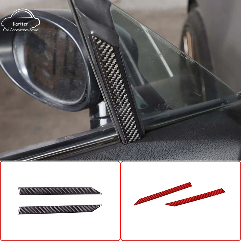 

For Mazda MX-5 2009-2014 Soft carbon fiber Car styling A-pillar trim in the window Car interior modification accessories