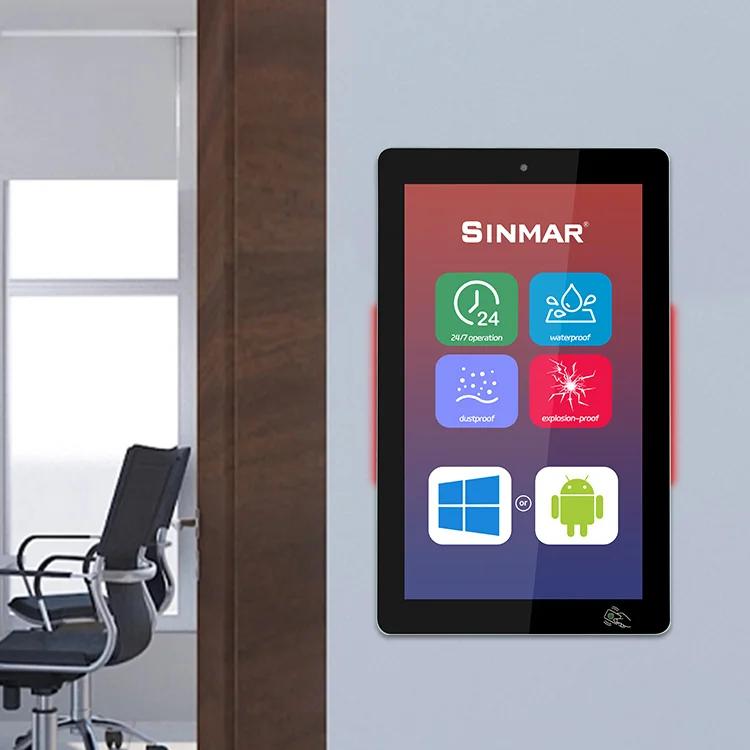 Wall-mounted classroom booking tablet nfc RFID hospital gym tablet touchscreen poe panel touchscreen tablet with RFID reader