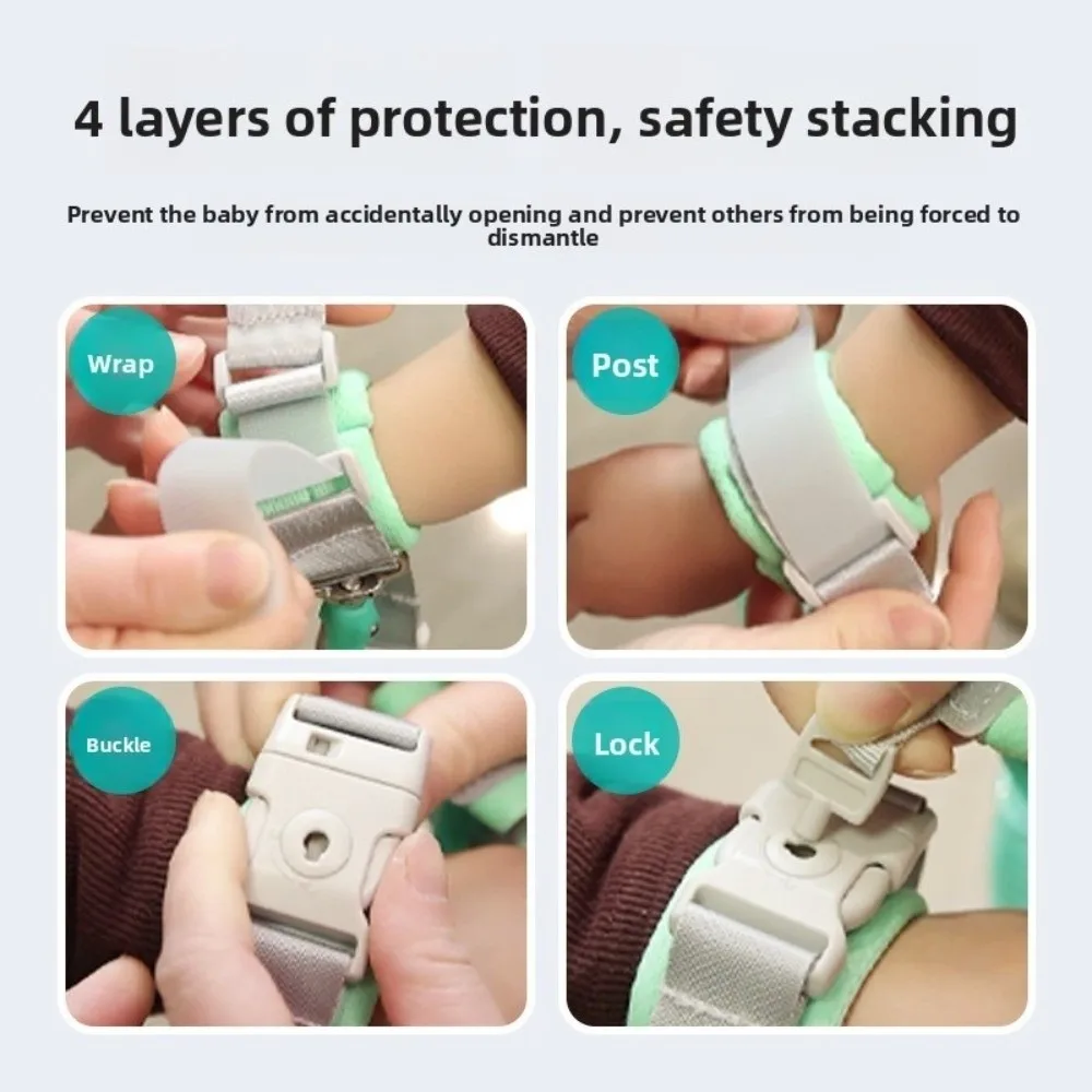 أسلاك الفولاذ الطفل الجر حبل تنفس قابل للتعديل الأطفال تسخير الحث المغناطيسي فتح لينة مكافحة خسر المعصم ربط الفرقة