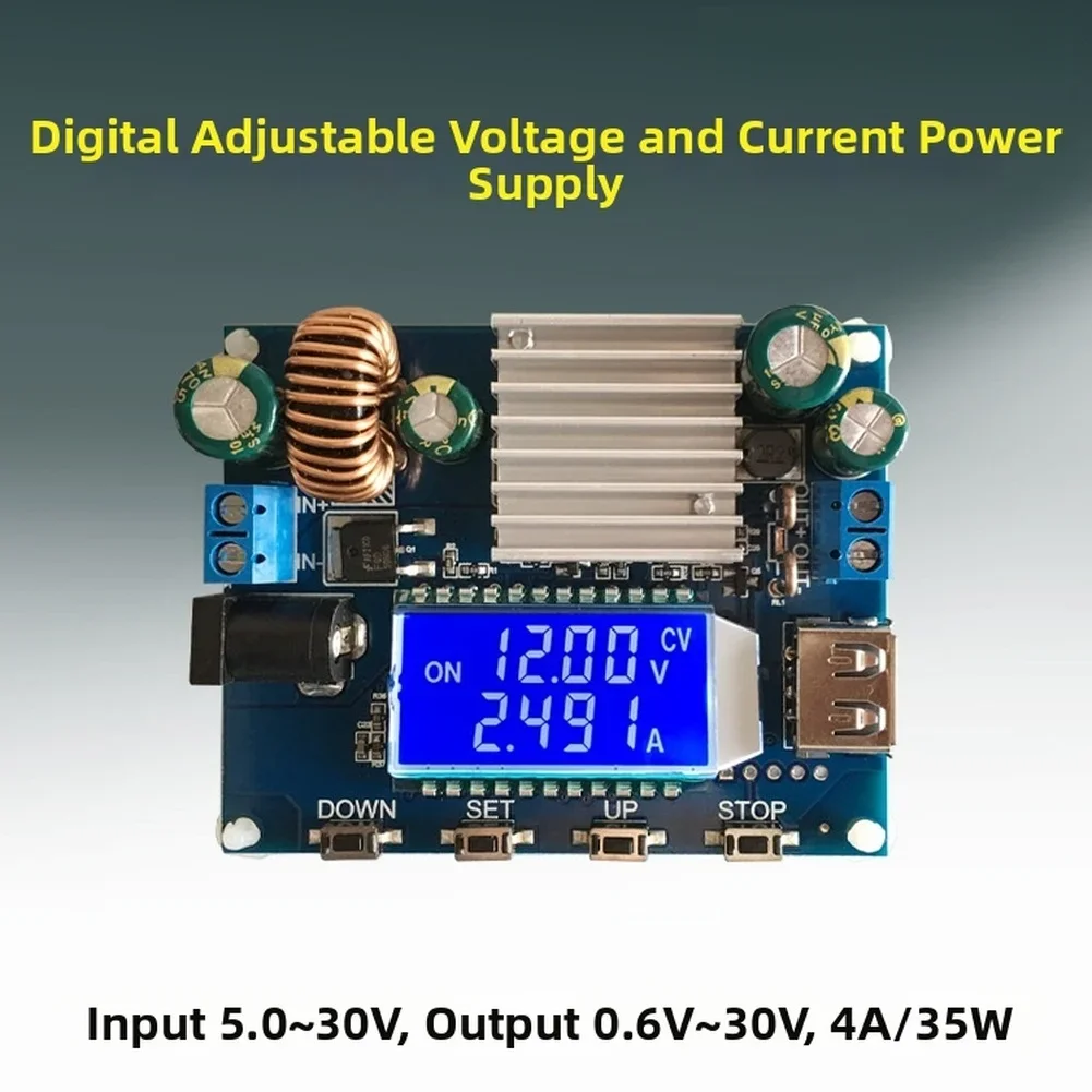Adjustable DC Power Supply 35W Output 0.6V To 30V 0A To 4A With LCD Display And Multiple Protections For Lab Use
