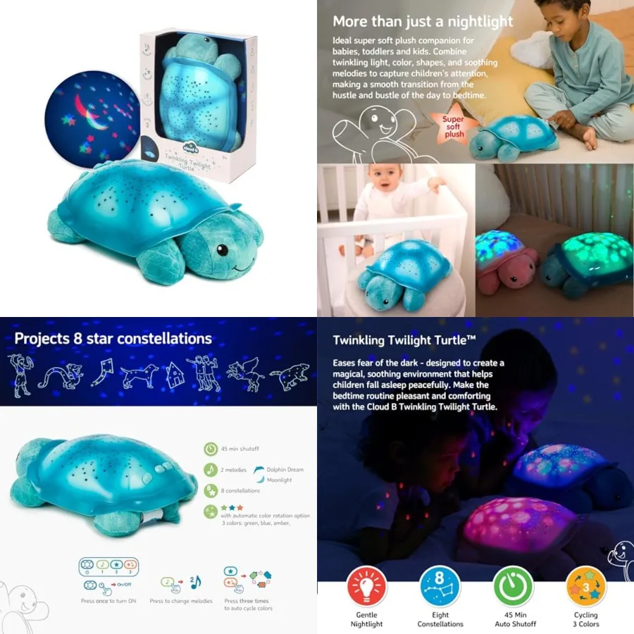 Cloud b Comforting Nightlight Star Projector w/ Soothing Sounds Gentle Brightness 3 Colors AutoShutoff