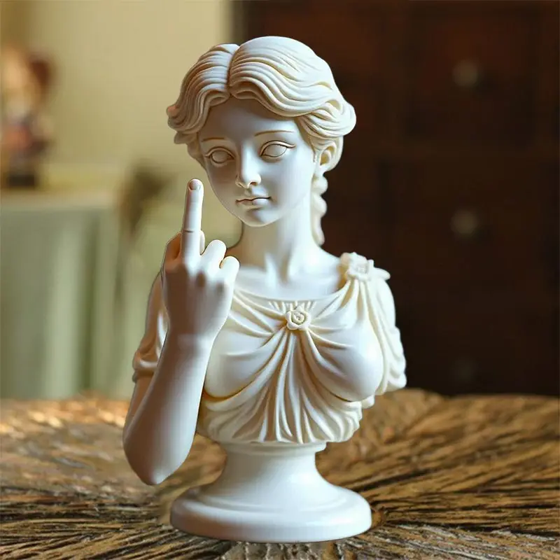 جديد الاصبع الوسطى الساحرة آلهة الراتنج زخرفة هالوين الرجعية المنزل حفلة حديقة المزاج حالة الديكور الشكل مهرجان الهدايا #3