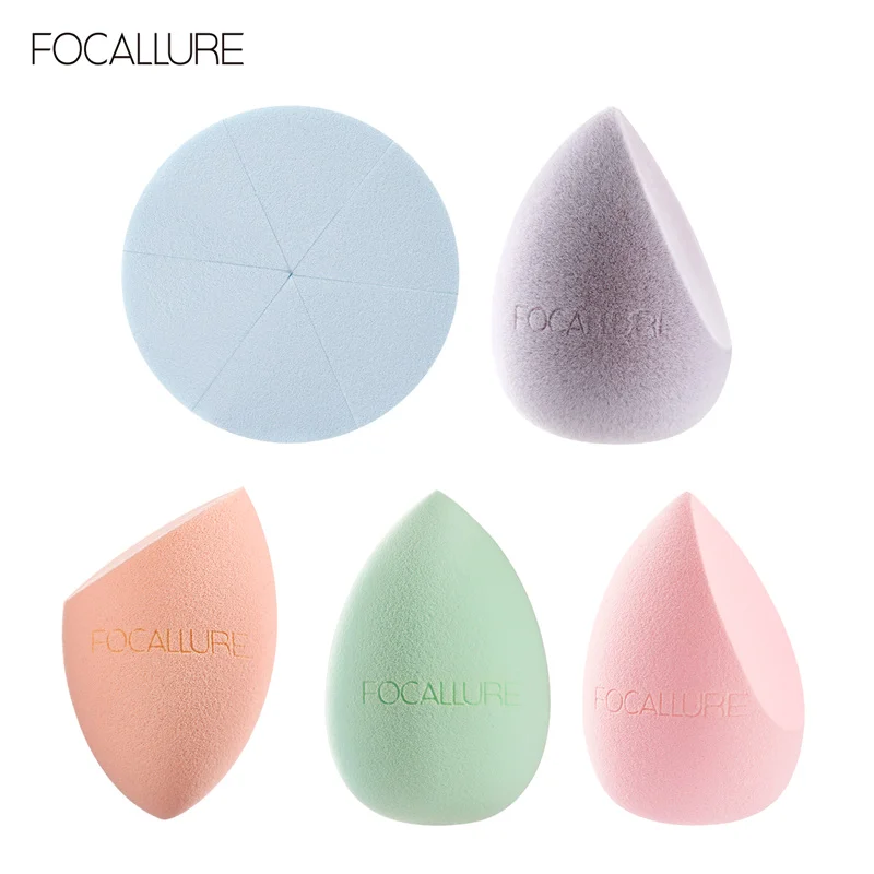 Wholesale FOCALLURE Beauty Egg Makeup Blender Cosmetics Sponge Puff Makeup Sponge Cushion Foundation Powder Beauty Makeup Tool