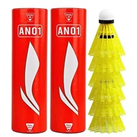Six nylon badminton balls are durable, windproof, have accurate landing points and are not easy to be damaged