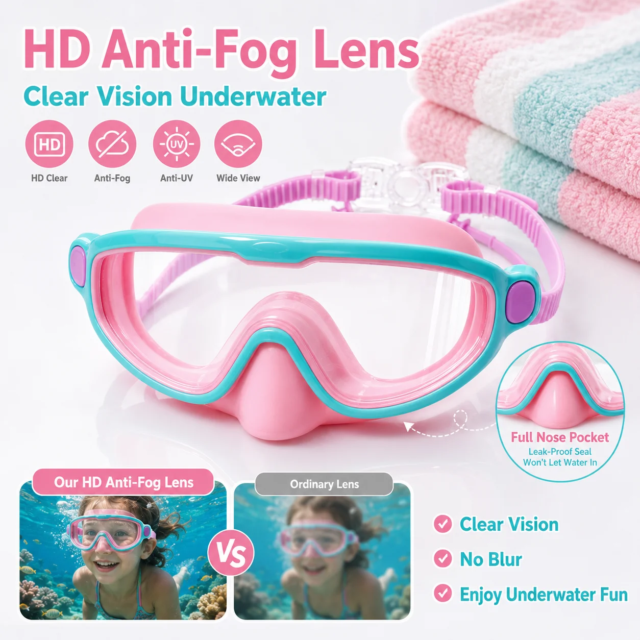 Professional Adult Scuba Diving Mask Set – HD Anti-Fog Lens, UV Protection, Adjustable Snorkeling & Swimming Goggles for Divers