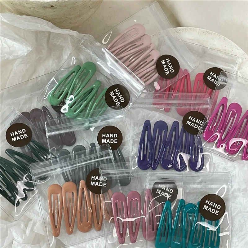 

5pcs/bag Metal BB Clips Fashion Waterdrop Shaped Hair Side Clips Bangs Clip Edge BB Hairpins DIY Headwear Women Hair Accessories