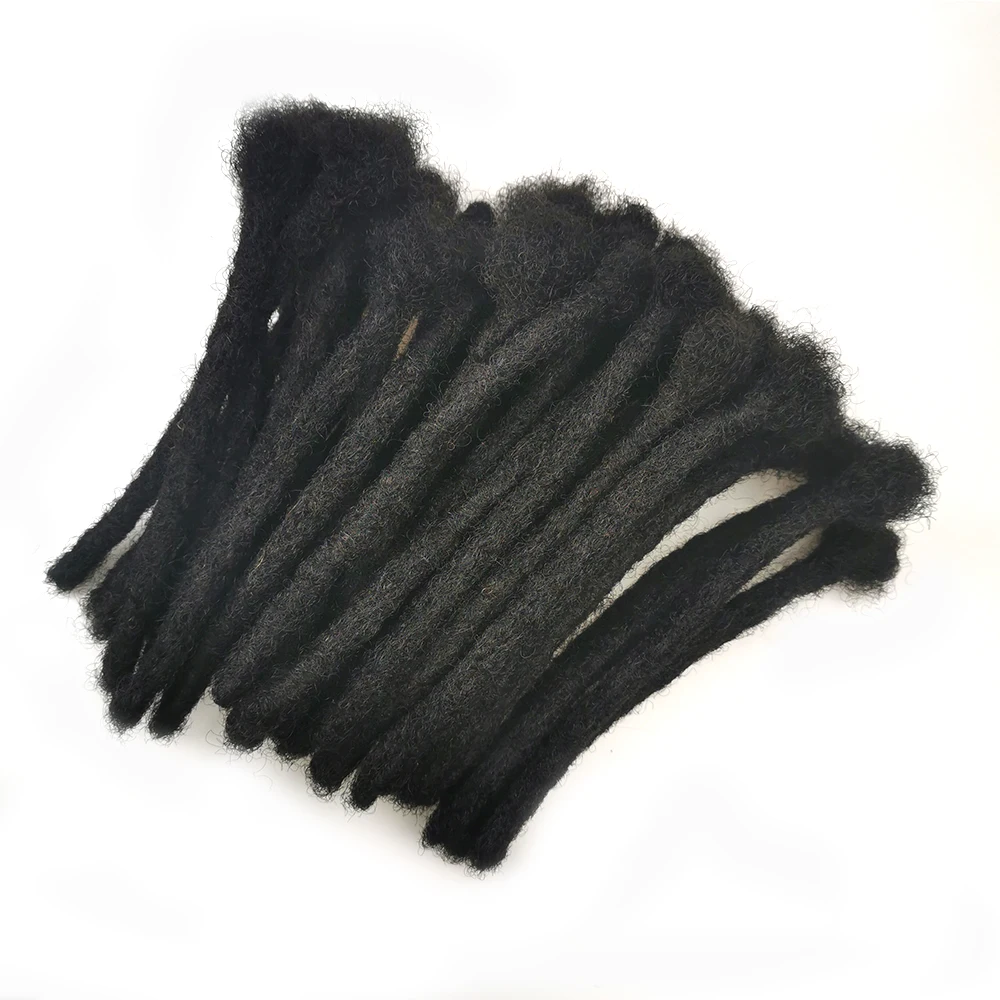 Dreadlock Extensions Made From 100% Human Hair Handmand #Natural Black It Can Be Dyed Curled and Bleached 1cm 60locs/Packs