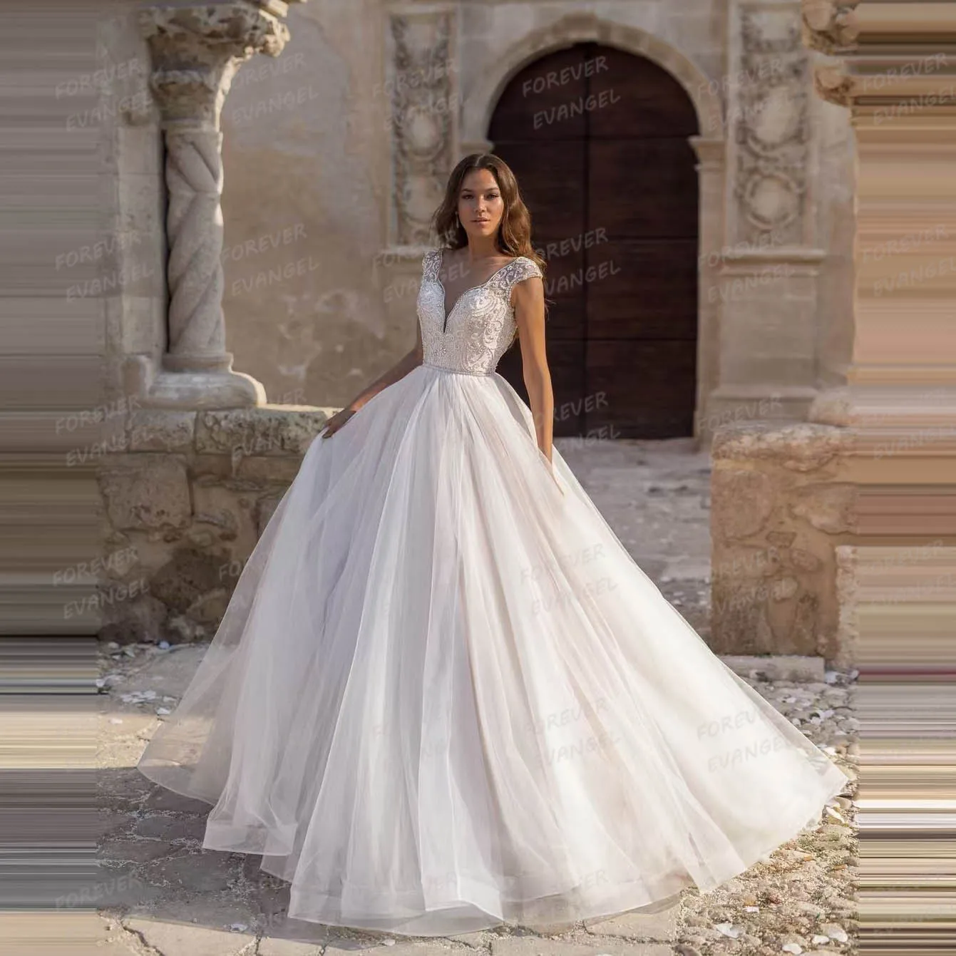 Vestido De Novia elegante De lujo, traje Sexy con apliques, escote corazón, sin mangas, Princesa, Novia, 2024