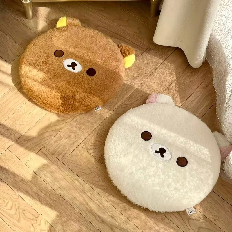 New INS-style girly home dormitory versatile washable memory foam Rilakkuma plush seat cushion window seat cushion chair pad