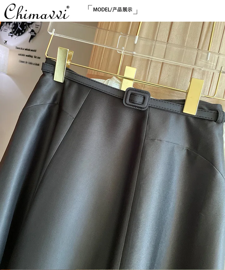 2025 vêtements d'été nouvelle mode taille haute coupe ajustée jupe bouffante tempérament fête femmes jupes moyennes et longues pour les femmes