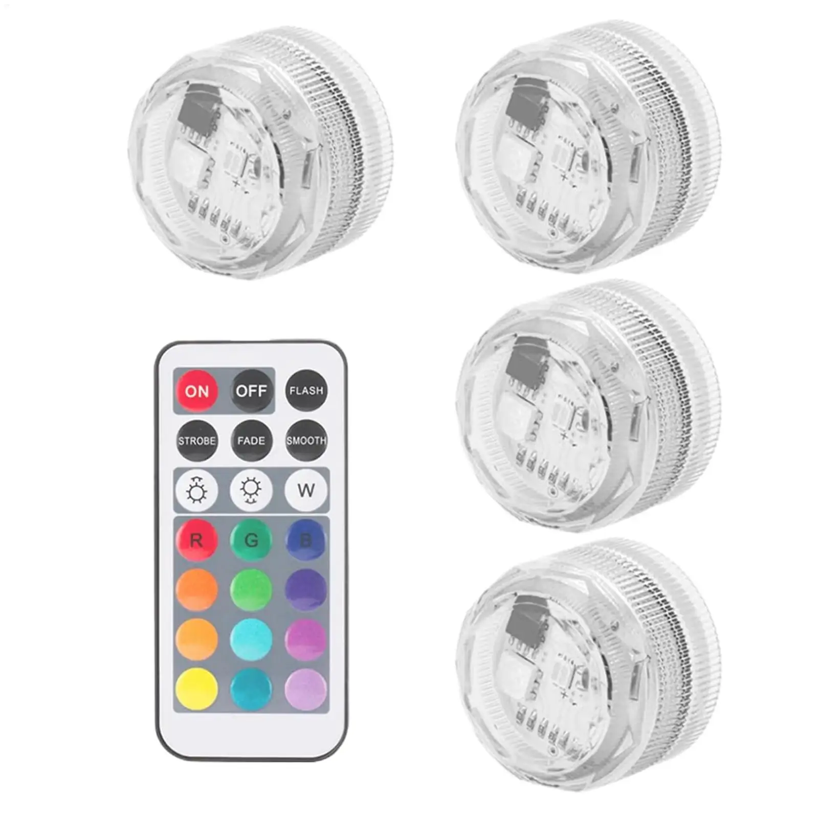 

Battery Operated LED Underwater Lights Remote 13 Colors/4 modes Submersible Led Lights Tea Lamp For Xmas Valentine's Day Party