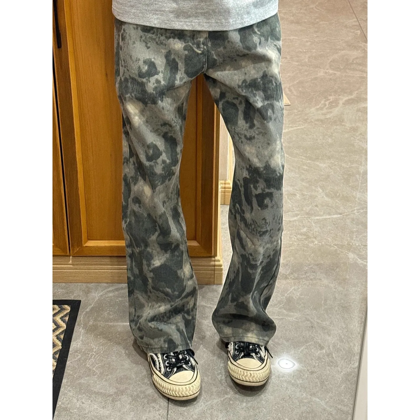 Men Camouflage Loose Straight Simple Basic Casual Daily Denim Trousers 2026 American New Fashion Male Jeans Pants Bottom Clothes