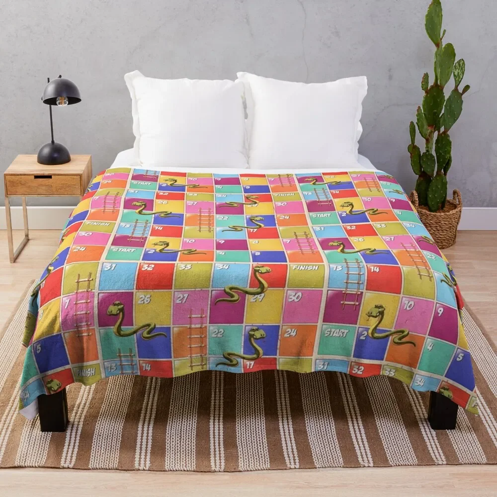 

Snakes and Ladders Throw Blanket Elegant Warm Throw Blanket for Hotel Home