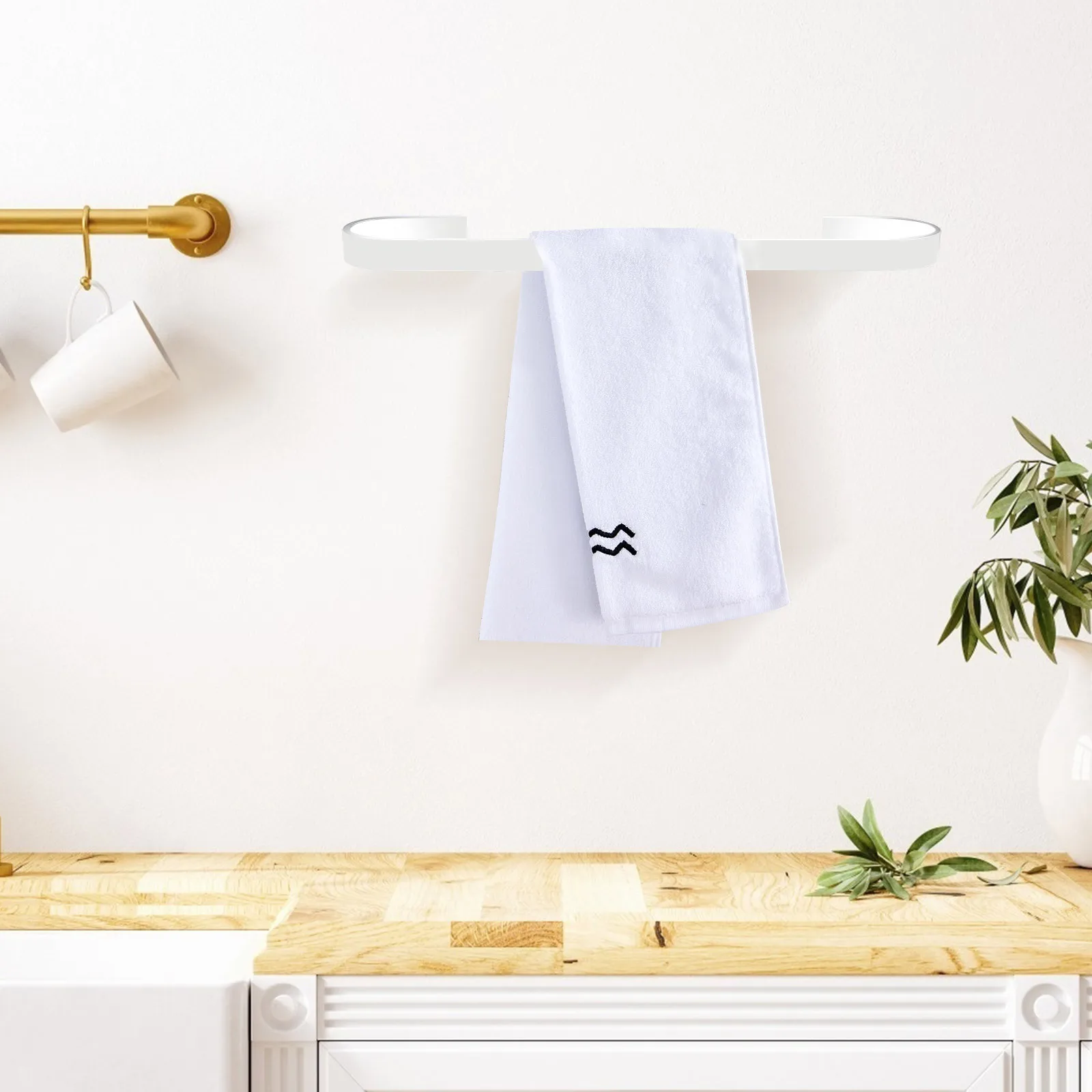 

1 комплект, космический алюминиевый крючок для полотенец, прочный дизайн для полотенец от маленького до среднего размера, гладкие края, быстросохнущая полка для подвешивания полотенец