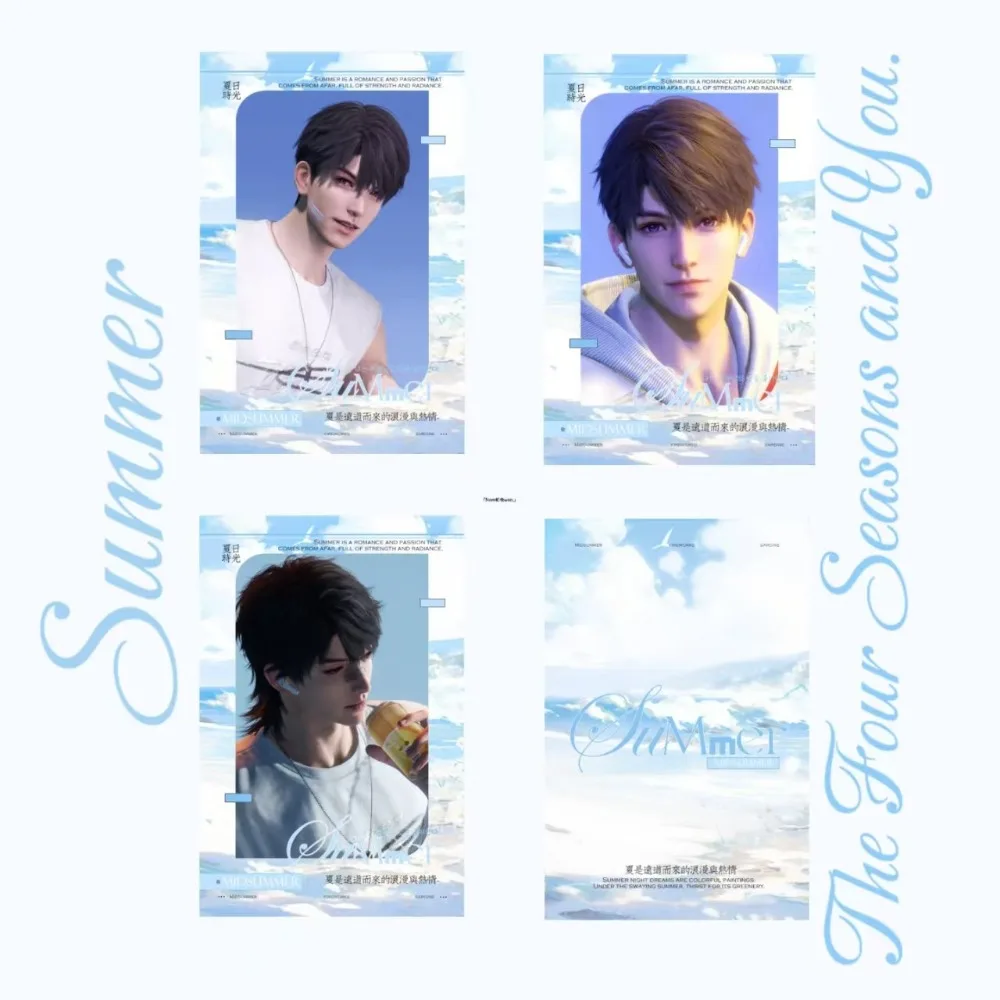 4pcs/set Game Love and Deep Space Role Playing Caleb High Beauty Polaroid Card Lemo Card Fan Gift Periphery Giving Friends Gifts