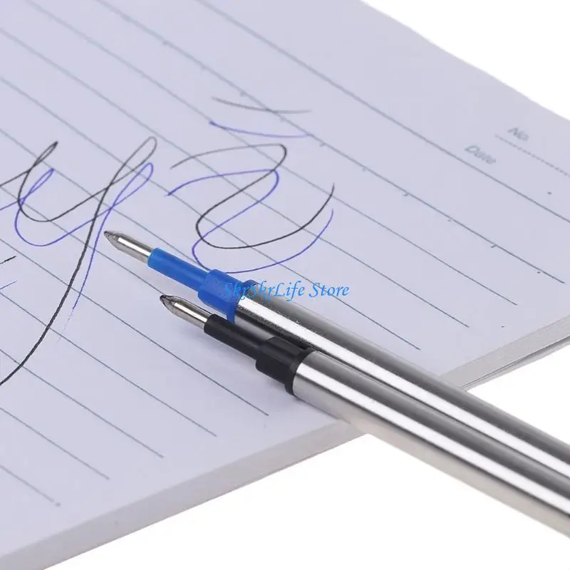 

E65E 10Pcs Ballpoint Pen Refills Standard Blue 0.5mm Refills for Office Women Men