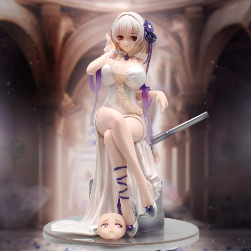 

21cm Azur Lane Action Figures WAVE Sirius Figure Pure White Rose HMS Sirius Figurine GK Peripheral Model PVC Collectible Toys