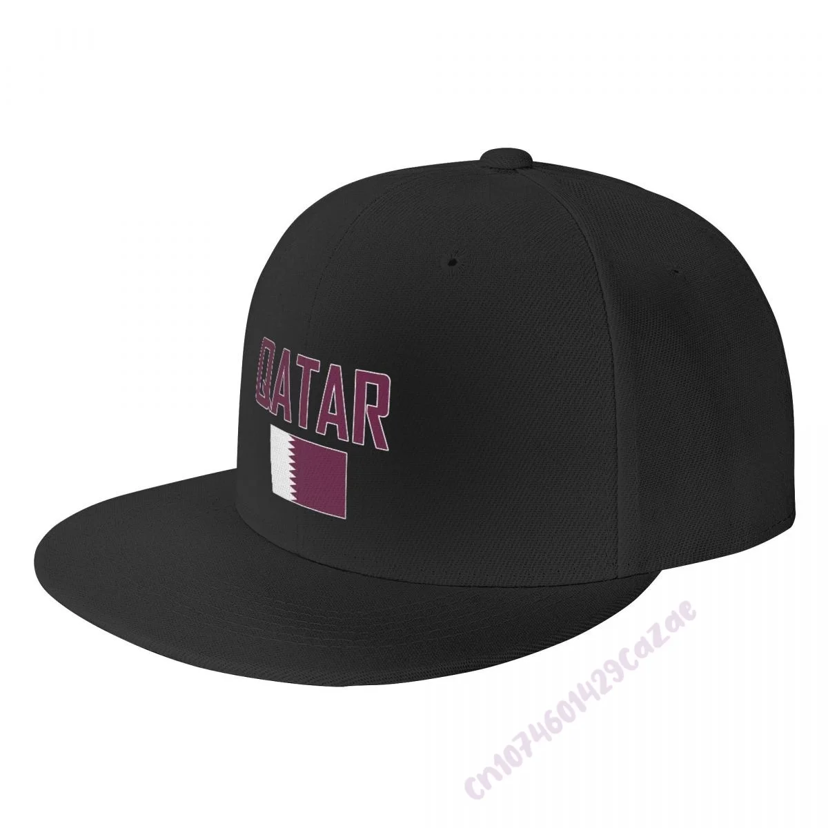 

QATAR Flag Flat Brim Baseball Cap Breathable Adjustable Men Women Outdoor Hip Hop Hat For Gift