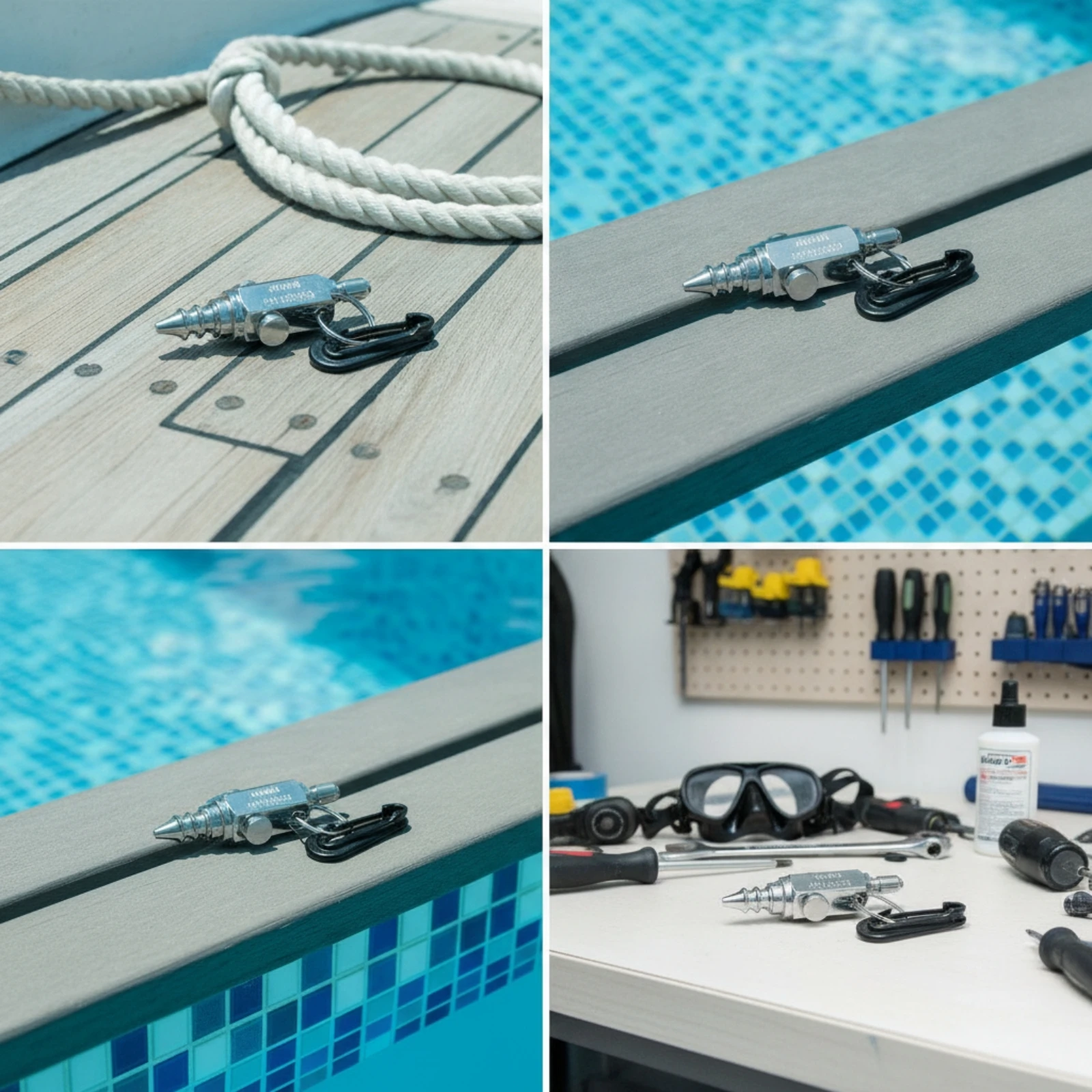 Scuba Inflator with Carabiner Compact Mini Inflator Low-Profile for Buoyancy Control