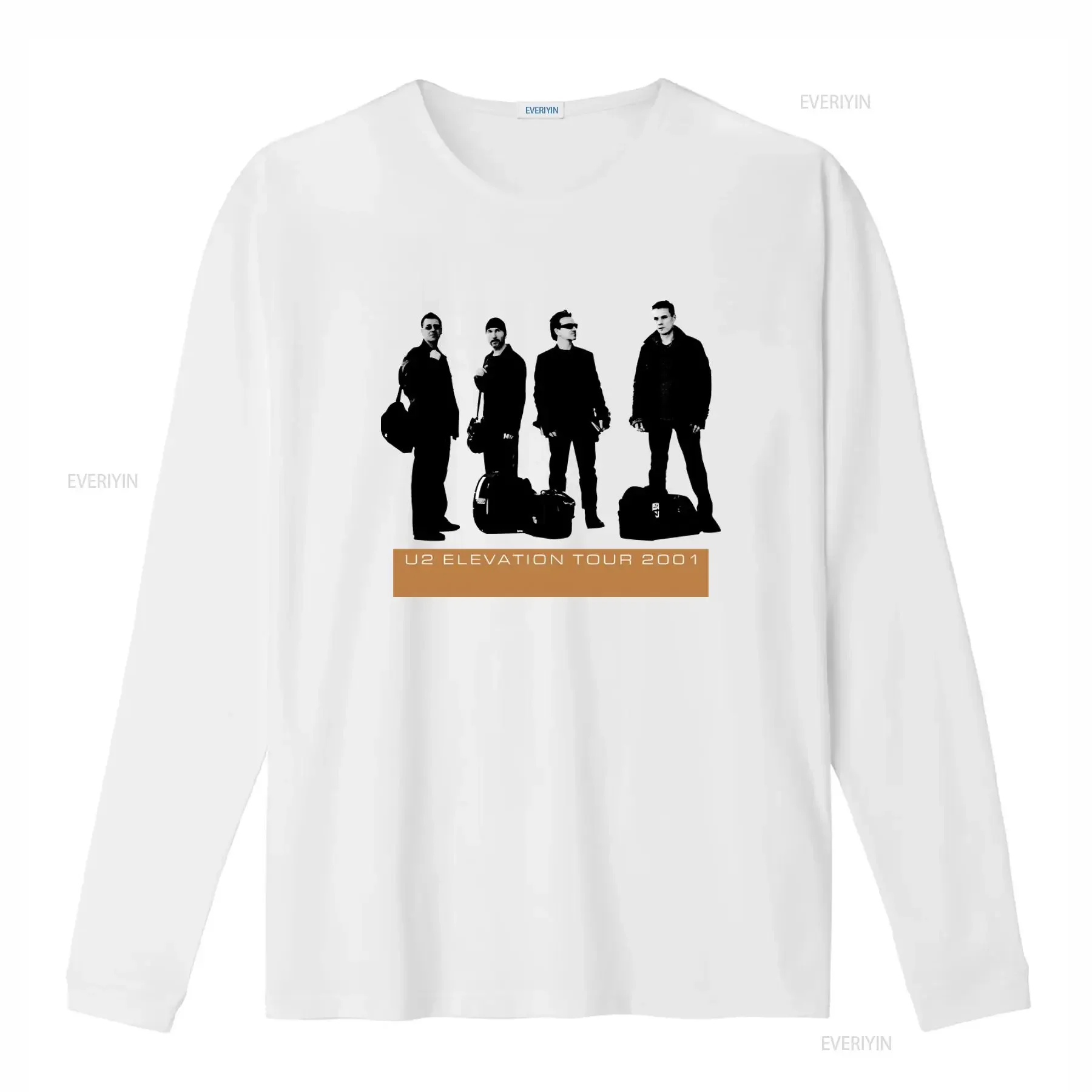 U2 Elevation Tour 2001 T shirt for Men Rock Band Inspired Fashion vintage Washed streetwear designer clothes Unisex fashion