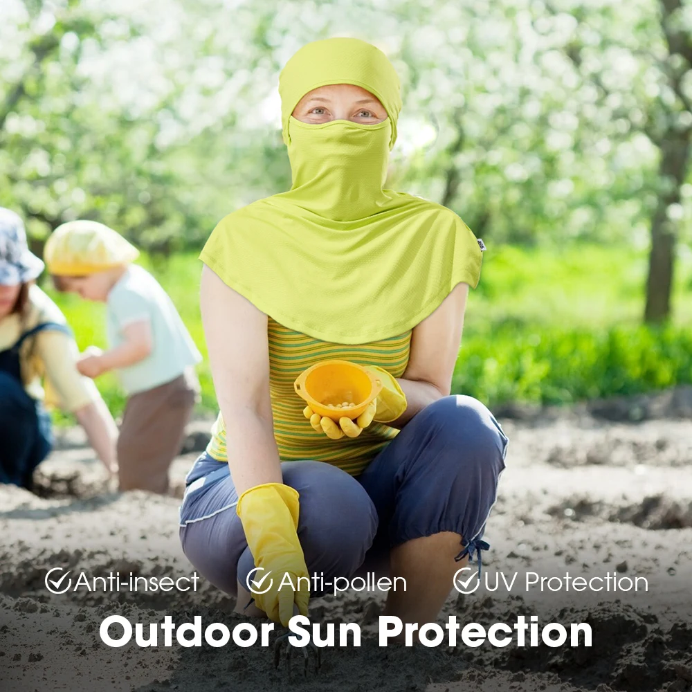 LONGLONG 1/2pcs Balaclava Full Face Mask Summer Sun Protection Breathable Long Neck Covers for Women Cycling Fishing Outdoor Wo